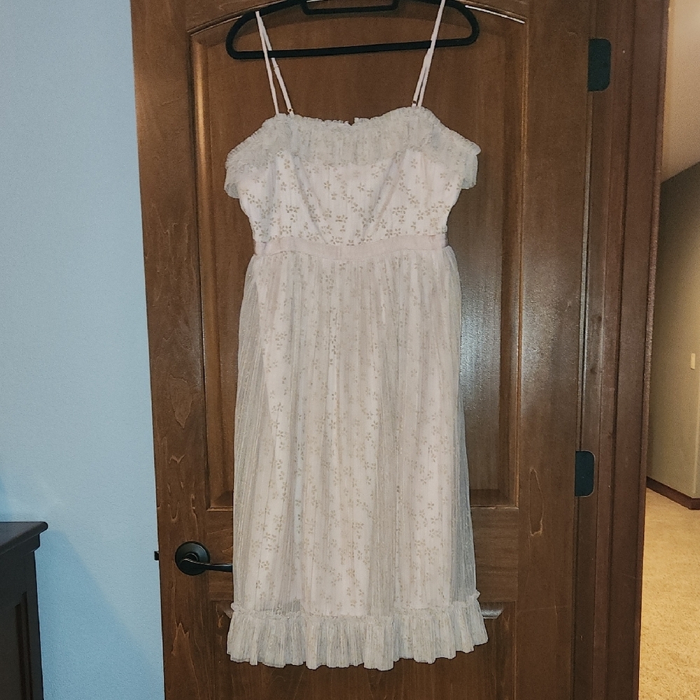 J Crew Pink and Gold Tulle dress